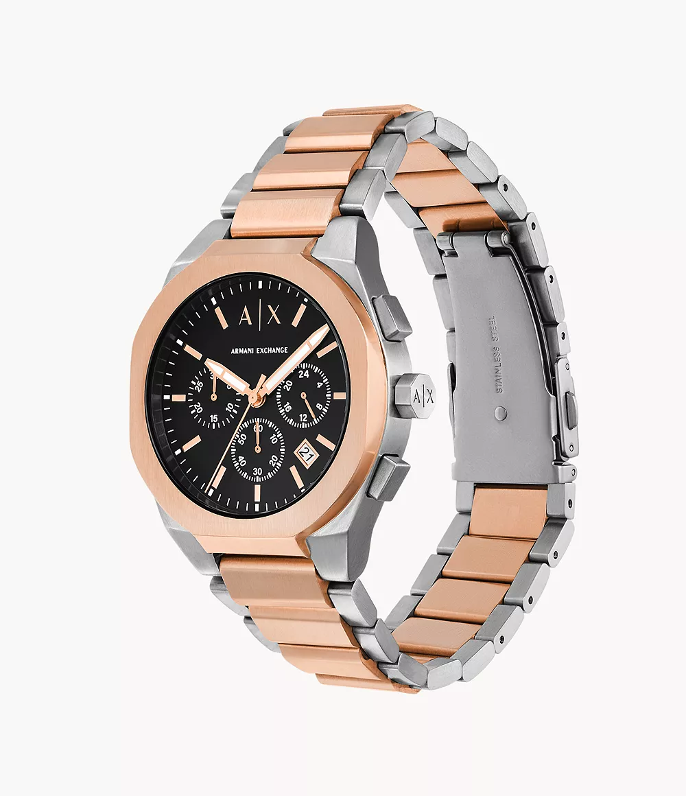 Armani Exchange Chronograph Two-Tone Stainless Steel Watch