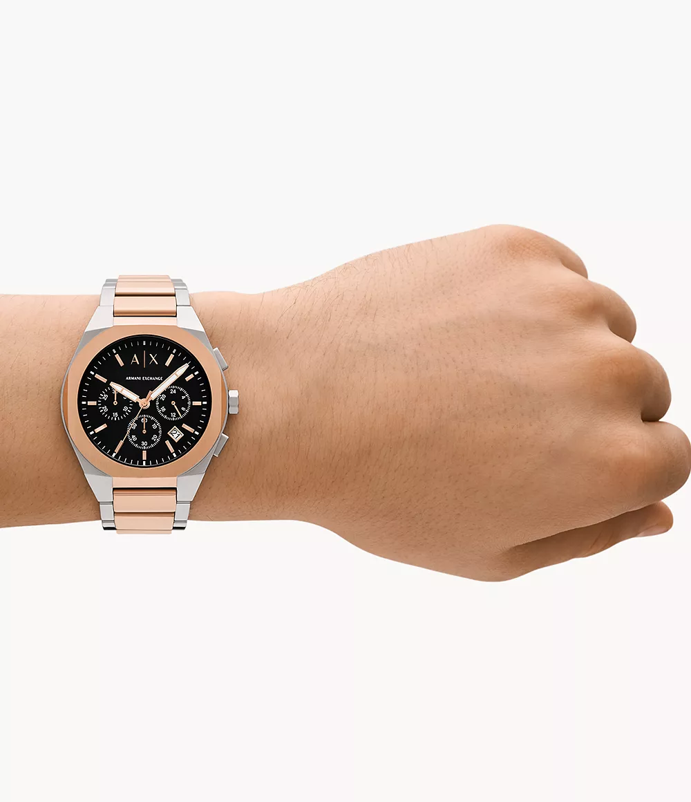 Armani Exchange Chronograph Two-Tone Stainless Steel Watch