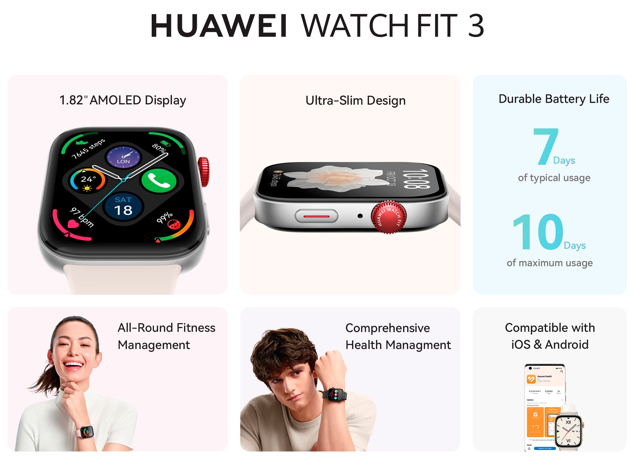 Huawei Watch Fit 3 Black