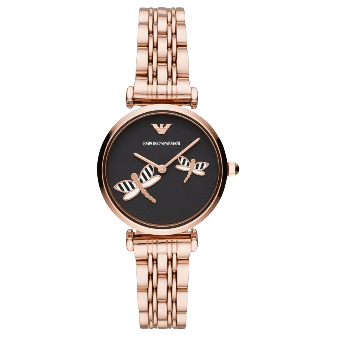 EMPORIO ARMANI Gianni T-Bar 32MM Black Dial Women's Watch