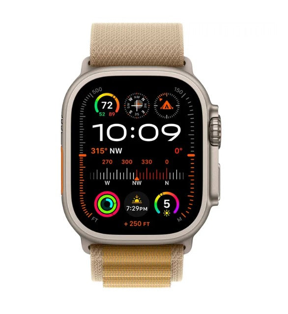 Apple Watch Ultra 2 GPS + Cellular 49mm Natural Titanium Case with Tan Alpine Loop