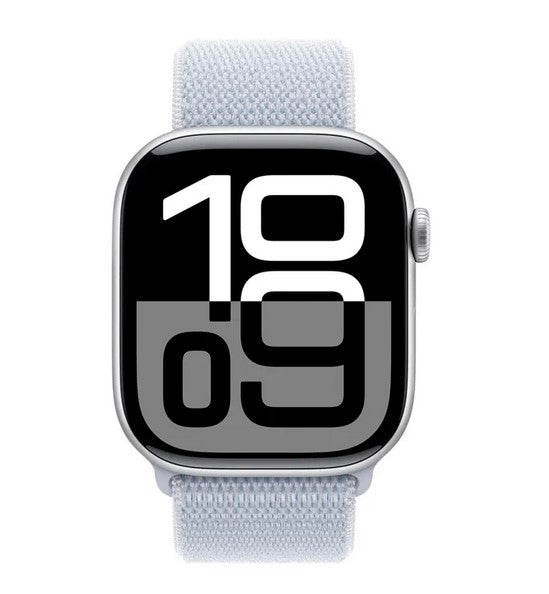 Apple Watch Series 10 GPS 42mm Silver Aluminium Case with Blue Cloud Sport Loop