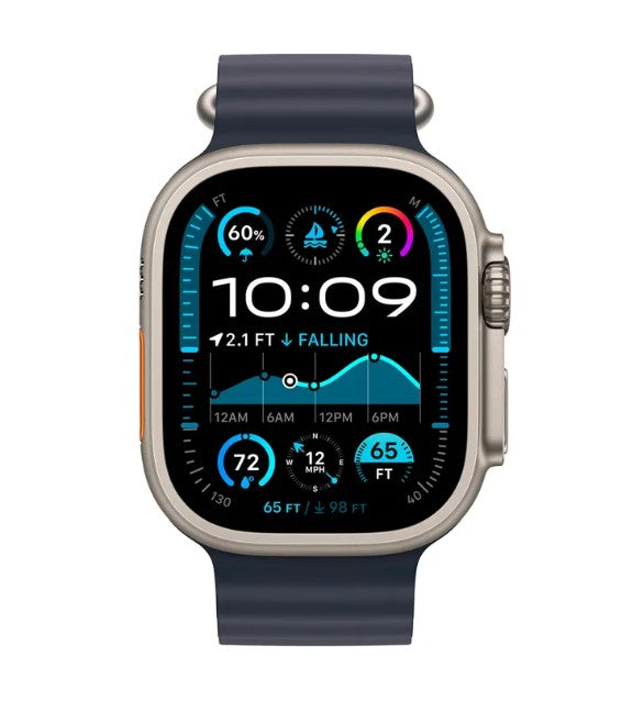 Apple Watch Ultra 2 GPS + Cellular 49mm Natural Titanium Case with Navy Ocean Band