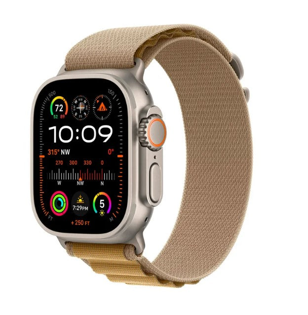 Apple Watch Ultra 2 GPS + Cellular 49mm Natural Titanium Case with Tan Alpine Loop