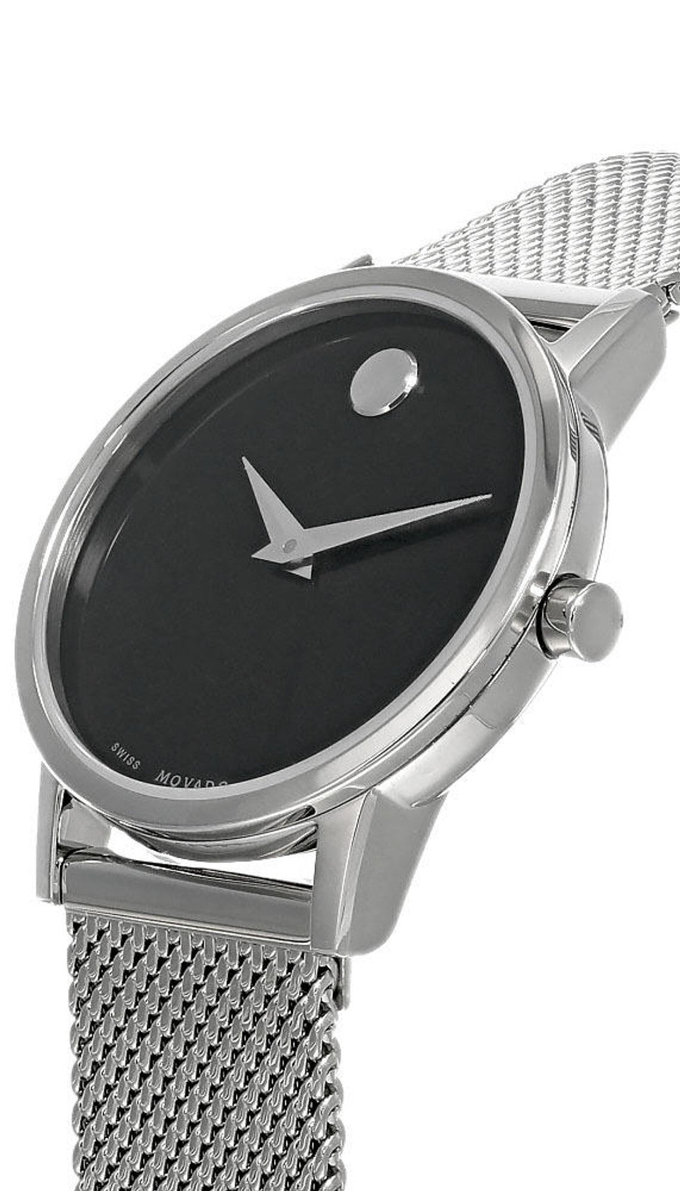 MOVADO Museum 28MM SS Classic BLK Dial Mesh Women's Watch 607220